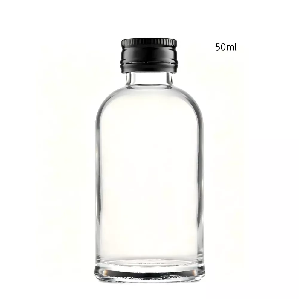 50 ml lasinen pyöreä irlantilainen viskipullo kierrekorkilla